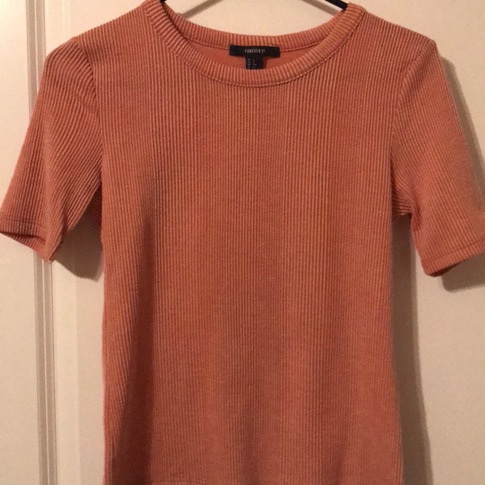 Ribbed Orange Top
